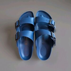 *SOLD* Birkenstock Navy EVA Arizona Essentials Double-Strap Slides - Unisex